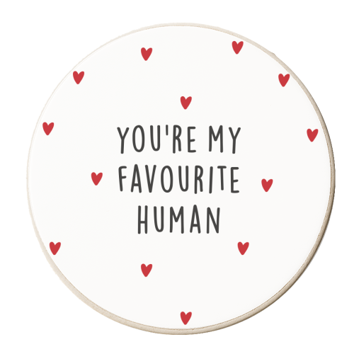 You're my favourite human - personalised beer coaster by Kind of Simple Designs