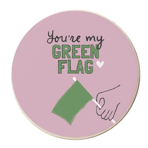 You're my green flag - personalised beer coaster by Giddy Kipper