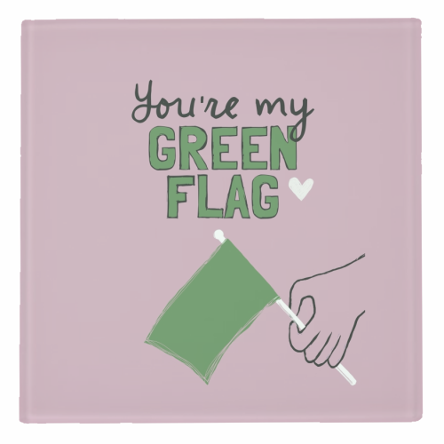 You're my green flag - personalised beer coaster by Giddy Kipper