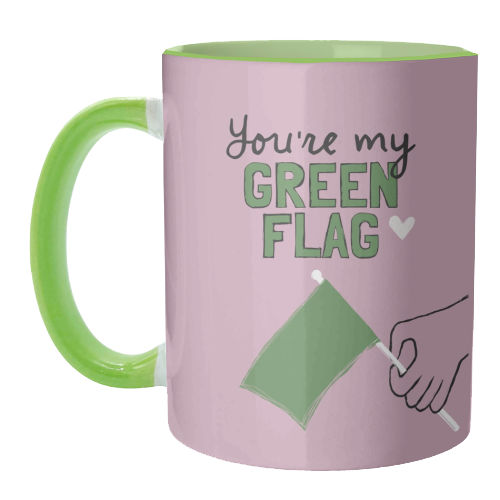 You're my green flag - unique mug by Giddy Kipper