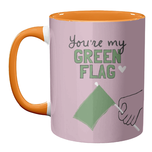 You're my green flag - unique mug by Giddy Kipper