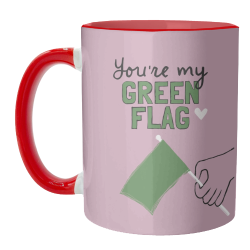 You're my green flag - unique mug by Giddy Kipper