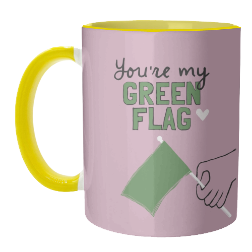 You're my green flag - unique mug by Giddy Kipper