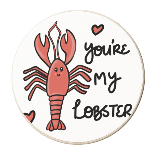 You're my lobster - personalised beer coaster by PixieDrew