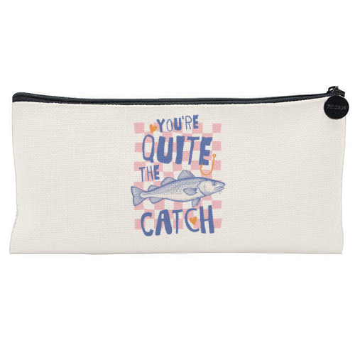 You're Quite The Catch - flat pencil case by Claire Atwood