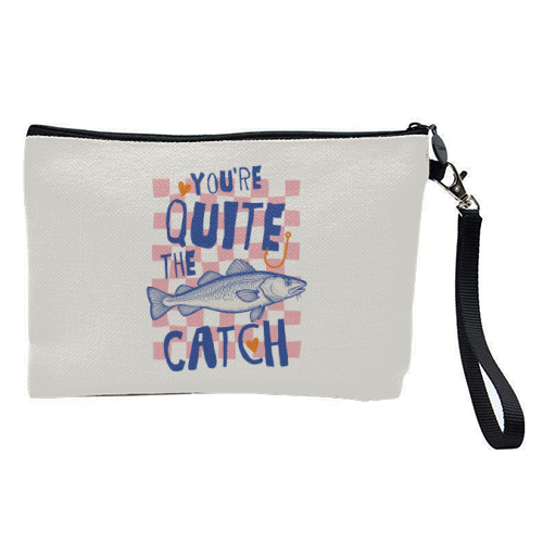 You're Quite The Catch - pretty makeup bag by Claire Atwood