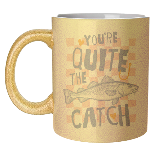 You're Quite The Catch - unique mug by Claire Atwood