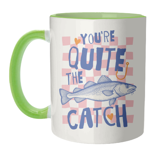 You're Quite The Catch - unique mug by Claire Atwood