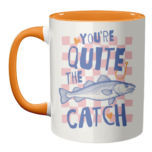 You're Quite The Catch - unique mug by Claire Atwood