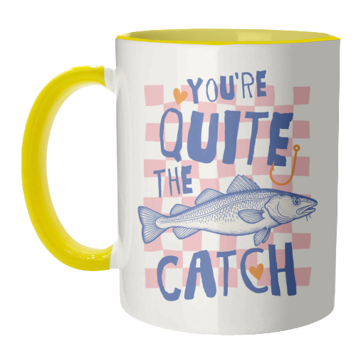 You're Quite The Catch - unique mug by Claire Atwood
