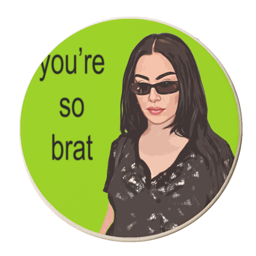 you're so brat - personalised beer coaster by DOLLY WOLFE