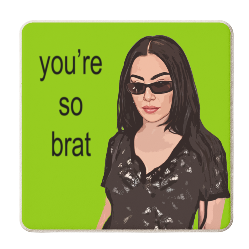 you're so brat - personalised beer coaster by DOLLY WOLFE