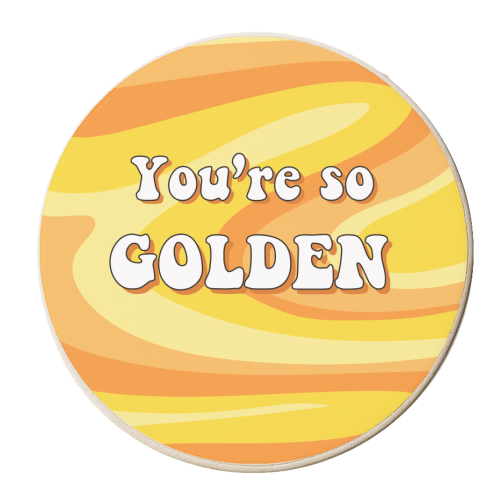 You're So Golden - personalised beer coaster by Laura Lonsdale
