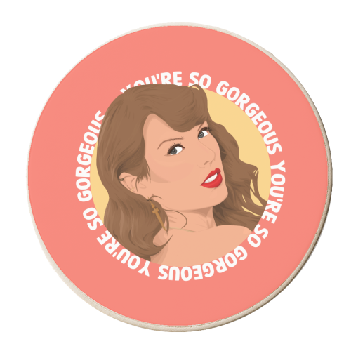 You're so Gorgeous - personalised beer coaster by Pink and Pip