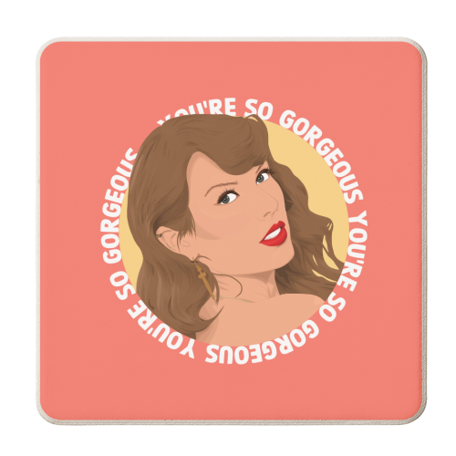 You're so Gorgeous - personalised beer coaster by Pink and Pip