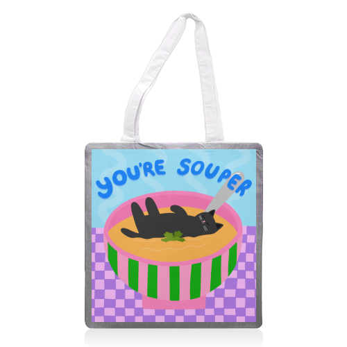 You're Souper - printed canvas tote bag by The Paper Tail