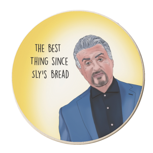 (You're) The Best Thing Since Sly's Bread Print - personalised beer coaster by Drawings by Firefly