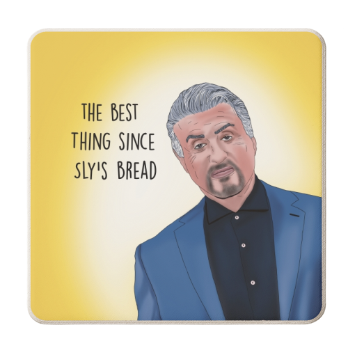 (You're) The Best Thing Since Sly's Bread Print - personalised beer coaster by Drawings by Firefly