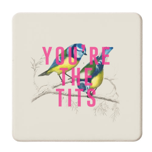 You're The Tits - personalised beer coaster by The 13 Prints