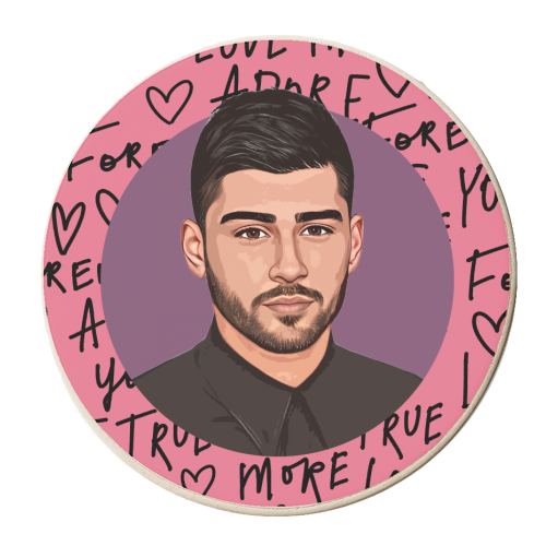 Zayn Love - personalised beer coaster by DOLLY WOLFE