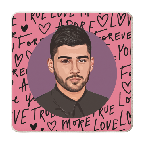 Zayn Love - personalised beer coaster by DOLLY WOLFE