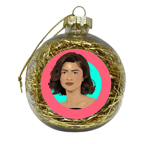 Zendaya - xmas bauble by Pink and Pip