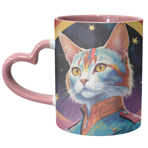 Ziggy Kitty Cat - unique mug by Faith Mercer