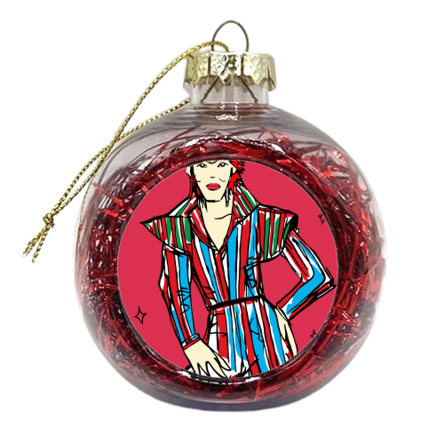Ziggy Stardust - xmas bauble by Bec Broomhall