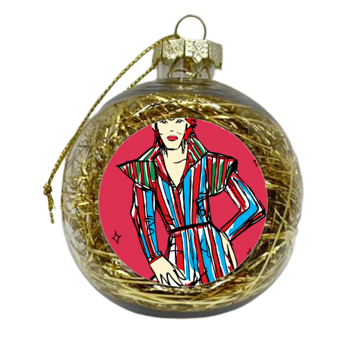 Ziggy Stardust - xmas bauble by Bec Broomhall